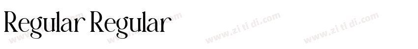 Regular Regular字体转换